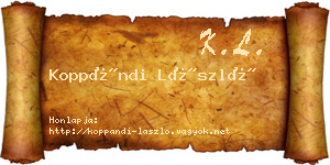 Koppándi László névjegykártya