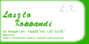 laszlo koppandi business card